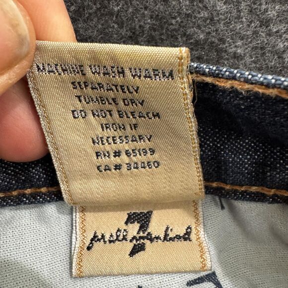 7 For All Mankind Jeans Women's 27 Blue Bootcut Made in USA Denim - Picture 11 of 12